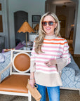 Golden Haze Striped Sweater