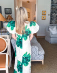 PREORDER: Camellia Puff-Sleeve Maxi Dress-Kelly Green