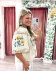 Orchid Whisper Embroidered Top