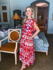 Villa Charm Floral Midi Dress