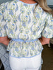 Southern Charm Floral Peplum Top