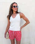 Summer Ready Striped Shorts