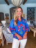 Sweet Florals Top-Blue