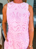 Wrapped in Romance Eyelet Skirt Set-Pink