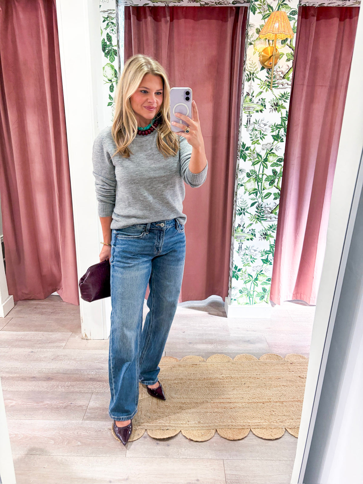 Soft Embrace Crewneck Sweater-Heather Gray