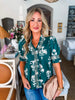 Greenhouse Florals Print Top-Green
