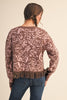 Elegant Approach Fringe Cardigan-Mocha Pink