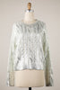 Metallic Moment Knit Sweater-Silver