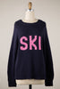 Ski Sport Sweater-Navy/Pink