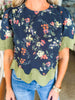 Fancy Florals Top-Black