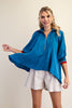 Study in Style Half Zip Top-Teal