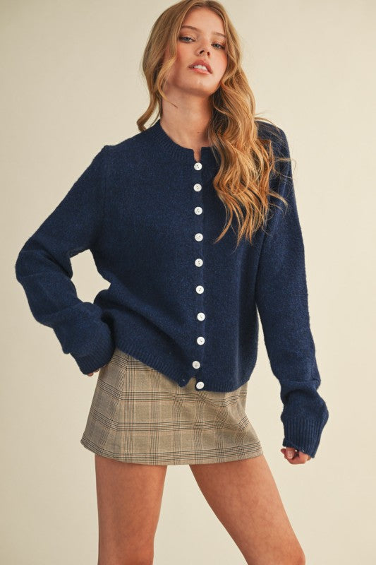 Cozy Nights Cardigan-Midnight Navy