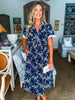 Sunday Social Embroidered Midi Dress
