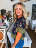 Fancy Florals Top-Black