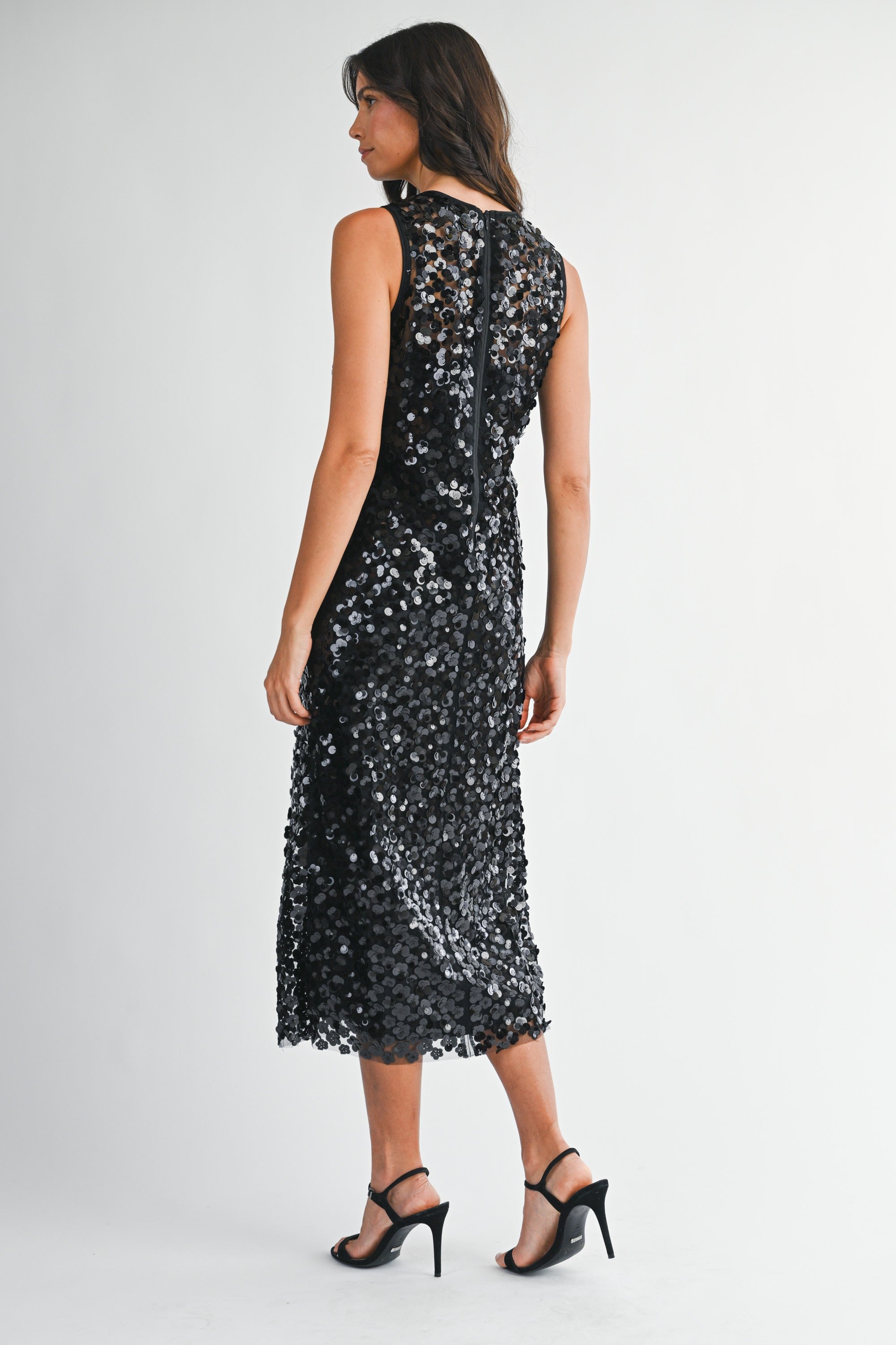 Stand Out Sequin Midi Dress