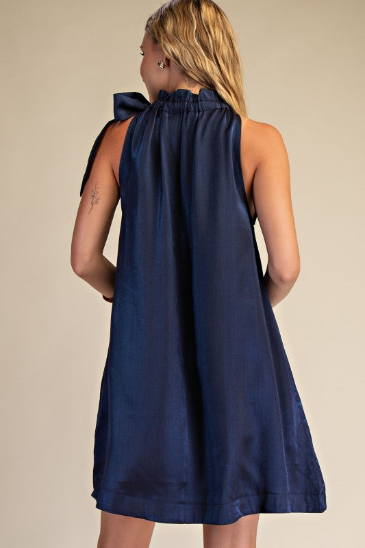 Touch of Glam Mini Dress-Navy