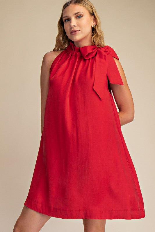 Touch of Glam Mini Dress-Red