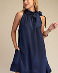 Touch of Glam Mini Dress-Navy