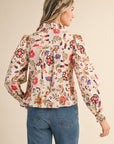Rustic Romance Floral Top- Cream