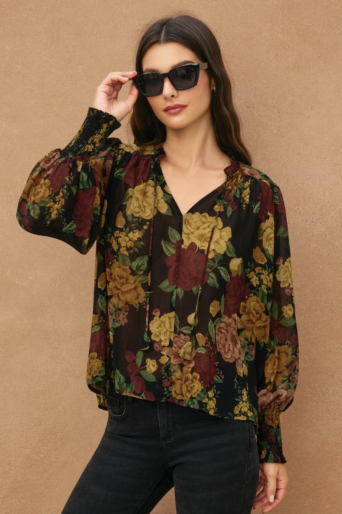 Twilight Bloom Floral Top
