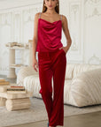 Velvet Kisses Pants-Red