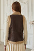 Open Road Faux Shearling Moto Vest