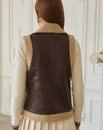 Open Road Faux Shearling Moto Vest