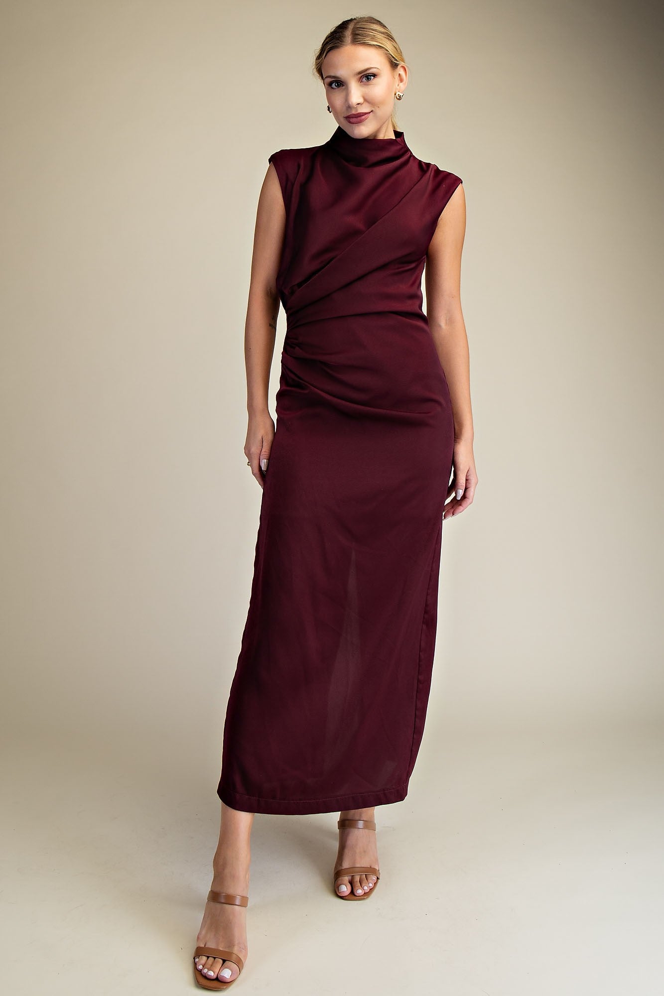 Turning Heads Maxi Dress- Wine