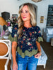 Fancy Florals Top-Black