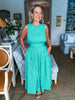 Sayulita Shores Midi Skirt-Green