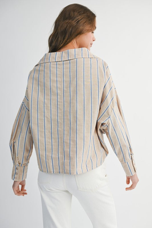Caught Up Twist Detail Top-Taupe