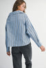 Caught Up Twist Detail Top- Blue Stripe