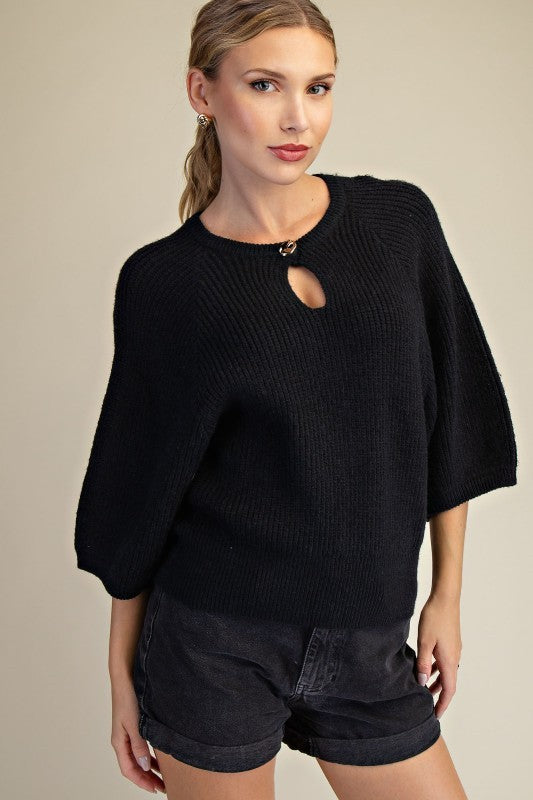 Warm Moments Sweater-Black