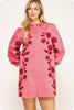 Round Top Rose Mini Dress