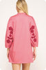 Round Top Rose Mini Dress