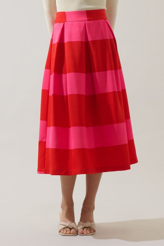 PREORDER: Lolli Striped Midi Skirt
