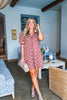 Fall Flowers Textured Mini Dress