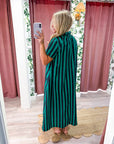 The Iconic Stripe Midi Dress-Navy