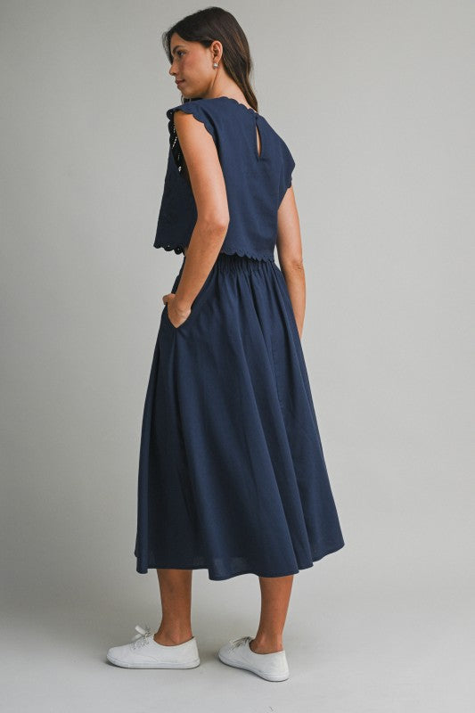 Lots to Love Skirt Set-Navy
