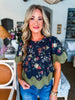 Fancy Florals Top-Black