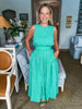 Sayulita Shores Midi Skirt-Green