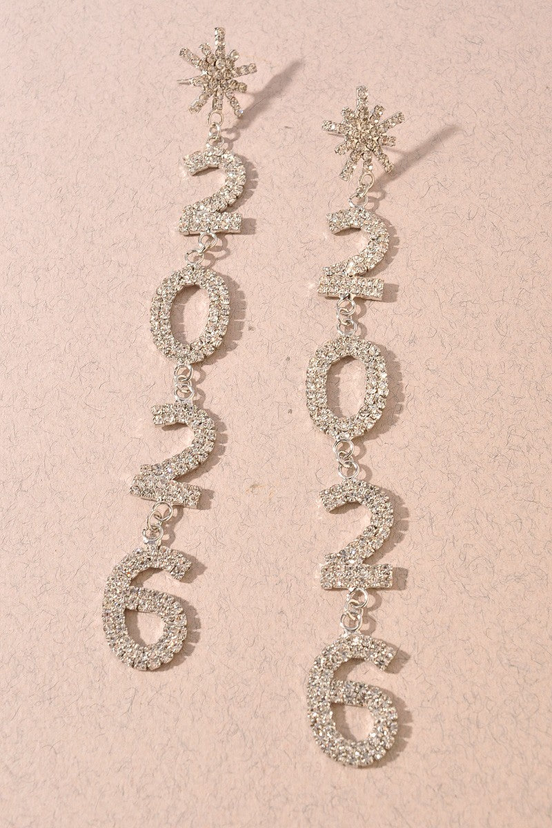 2026 Drop Earrings-Silver
