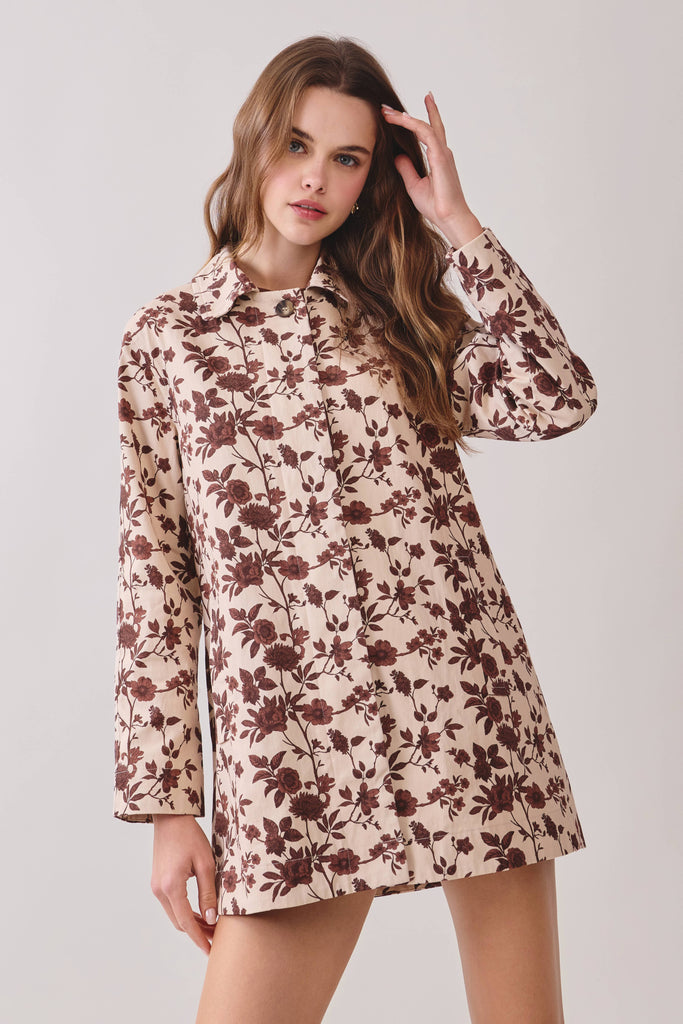 Whimsical Walks Floral Coat