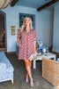 Fall Flowers Textured Mini Dress