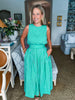 Sayulita Shores Midi Skirt-Green