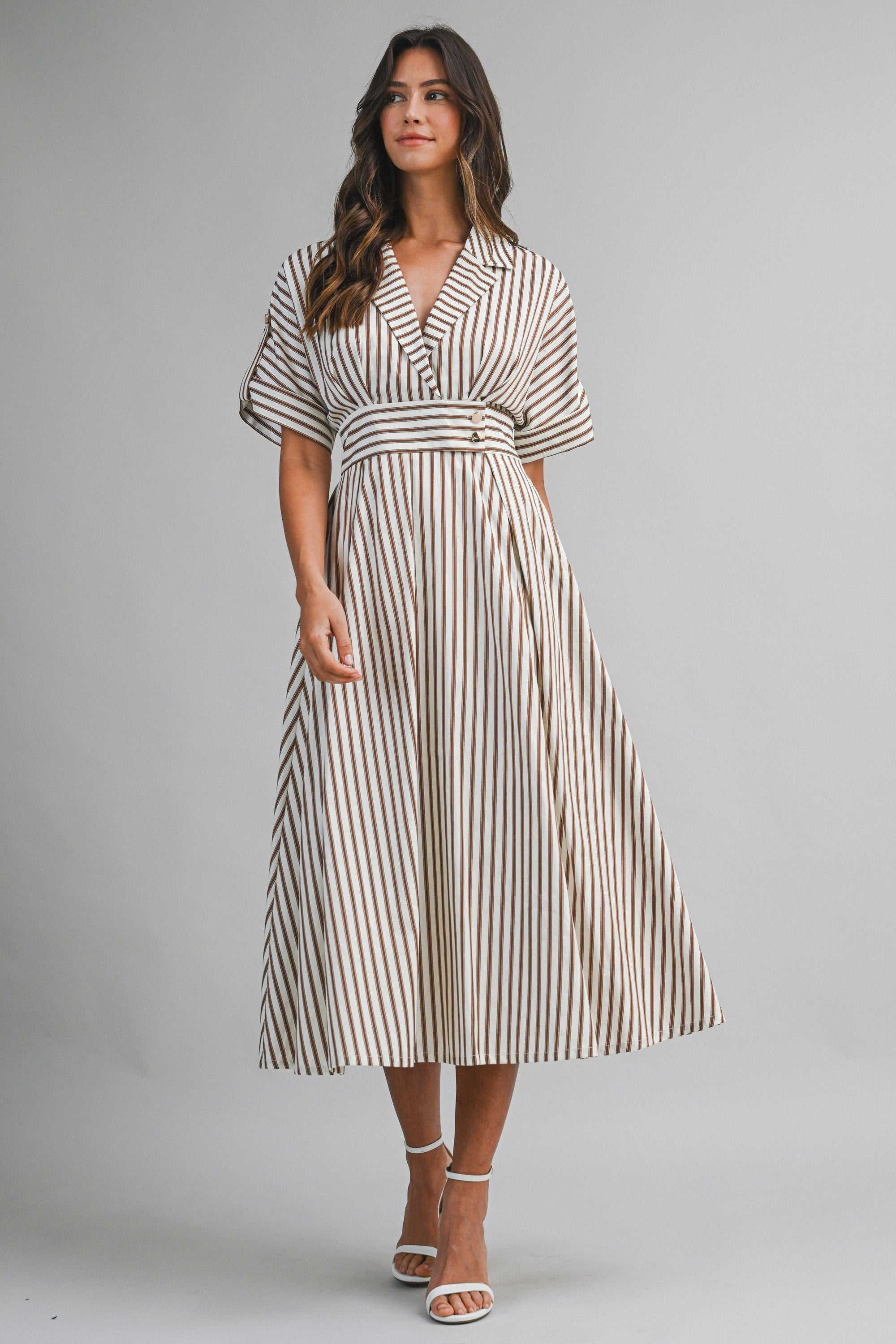 Matilda Stripe Midi Dress