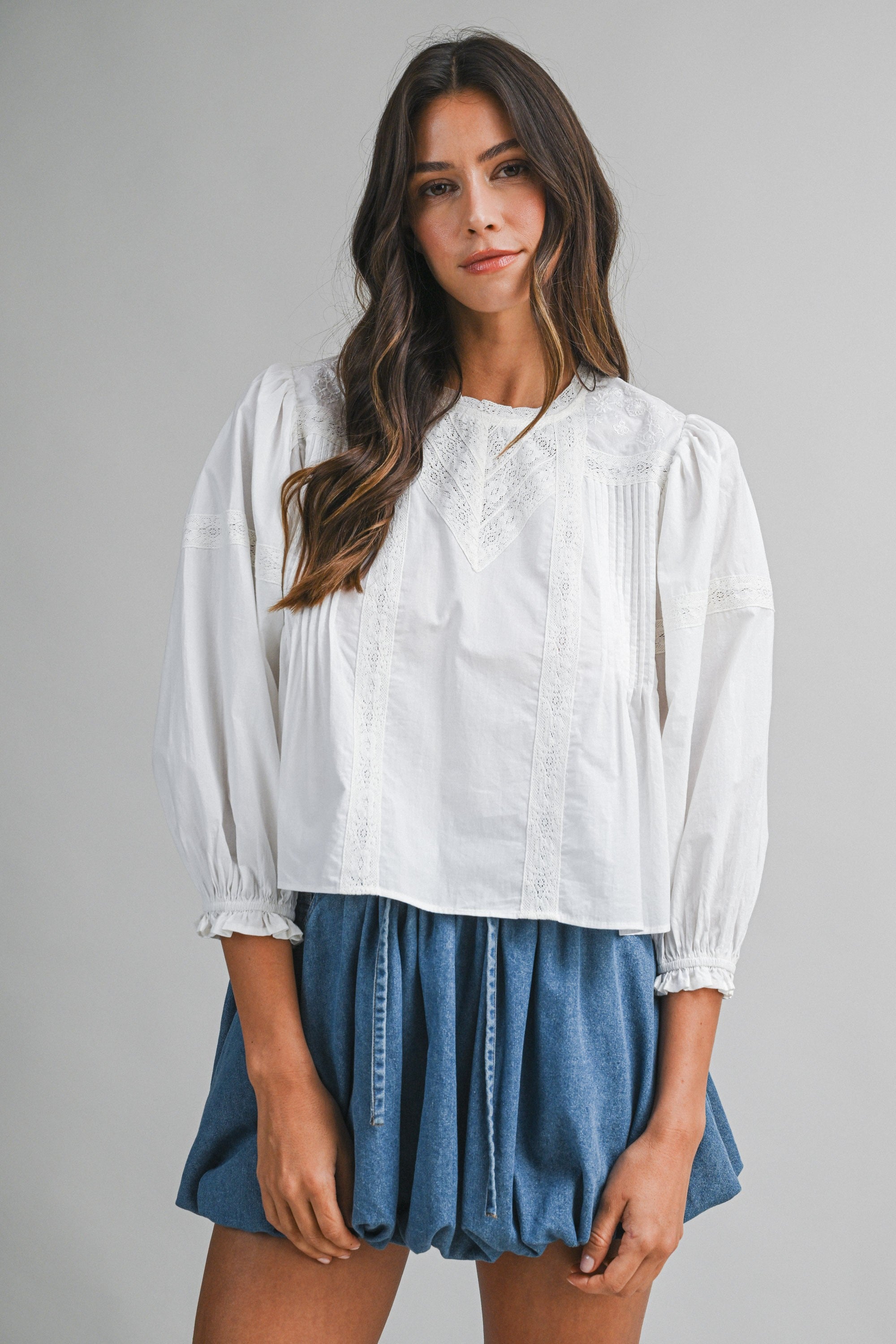 Love Note Pintuck Top