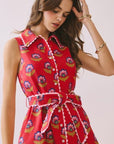 Meet-Cute Belted Floral Dress