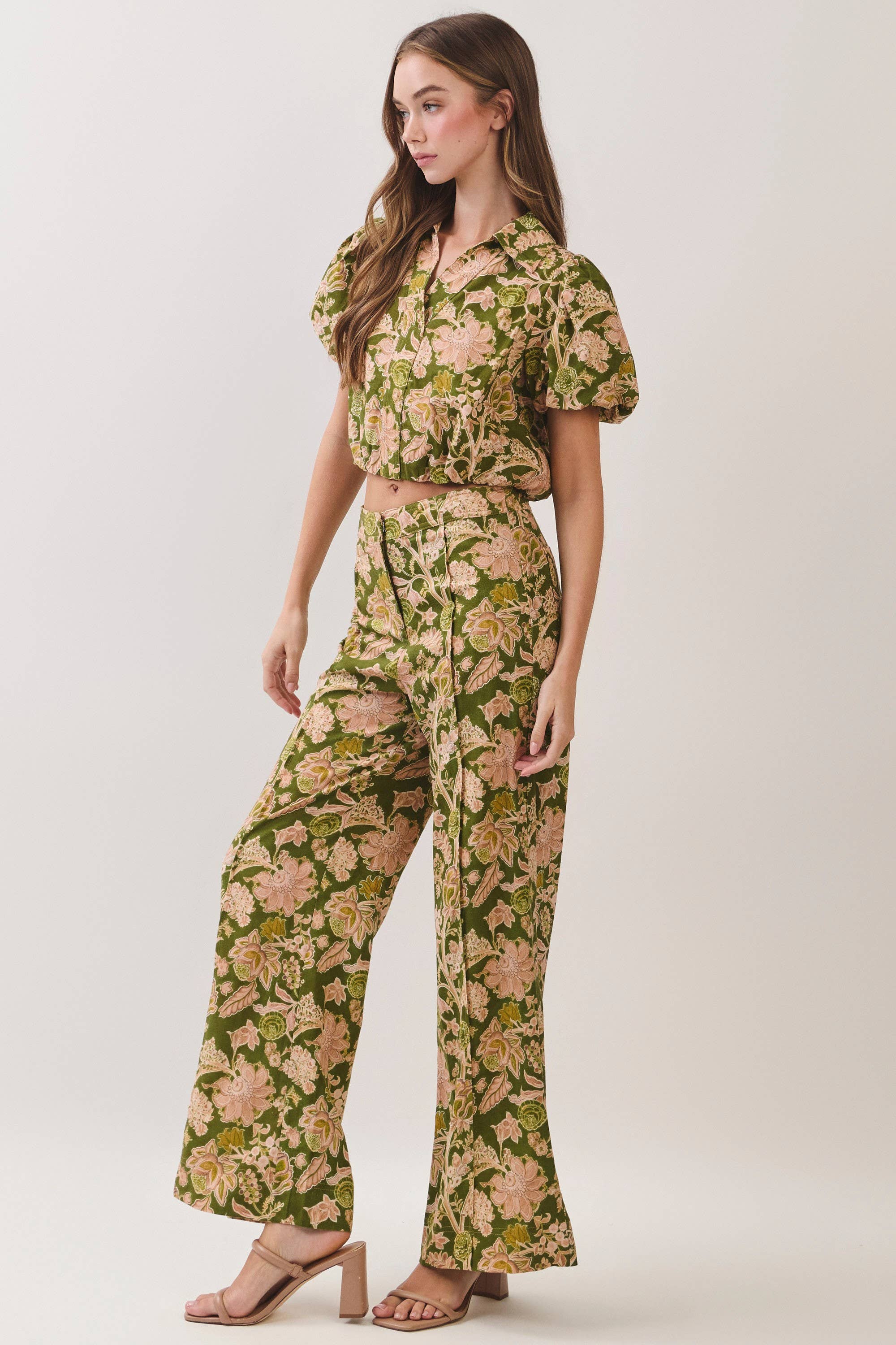 Fern Garden Wide Leg Pants