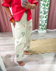 Veggie Embroidered Barrel Jeans